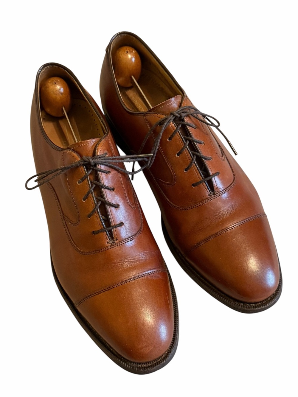 Johnston & Murphy Limited USA Made Cap Toe Oxford Dress Shoes 8D Goodyear Welt